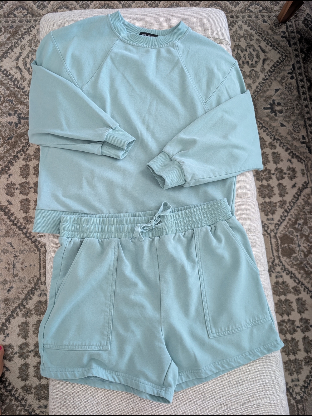 Merokeety 2 Piece Oversized Lounge Set Light Green | Size L - Picture 3 of 15